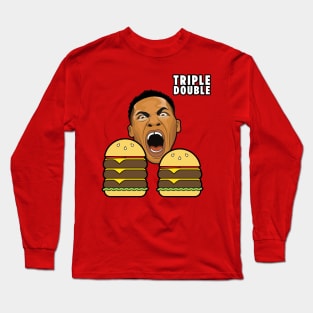 Westbrook Triple Double Hamburger Parody Long Sleeve T-Shirt